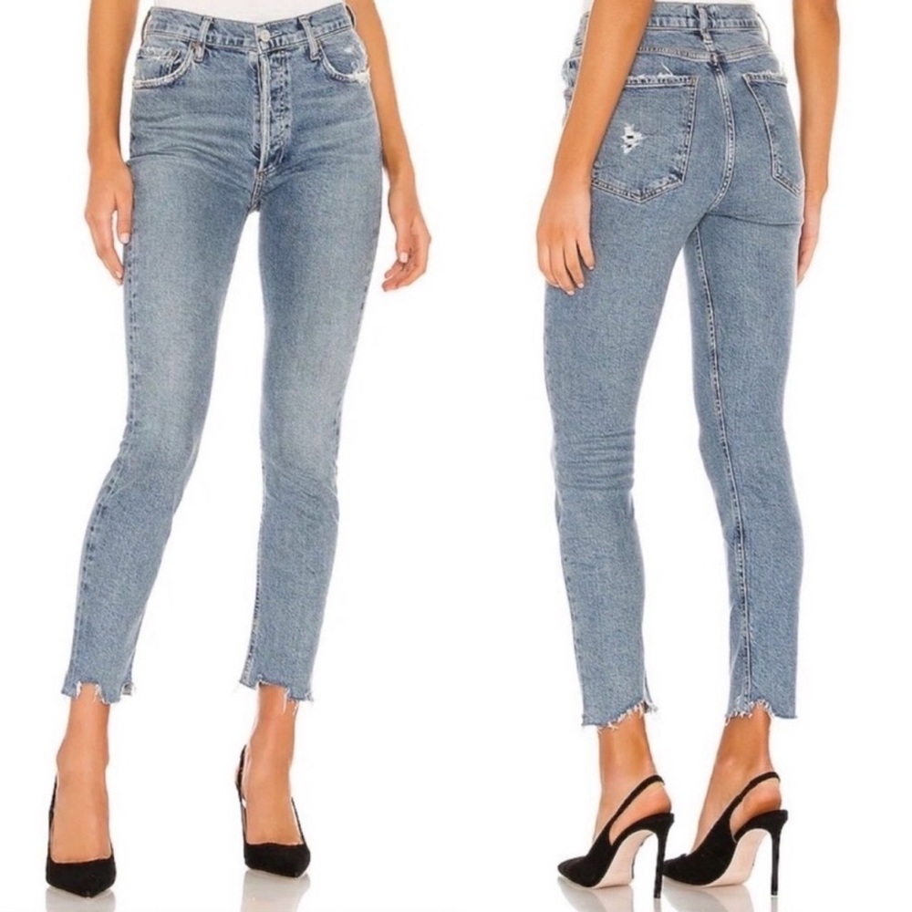 Agolde Nico High-Rise Cropped Slim Jeans
